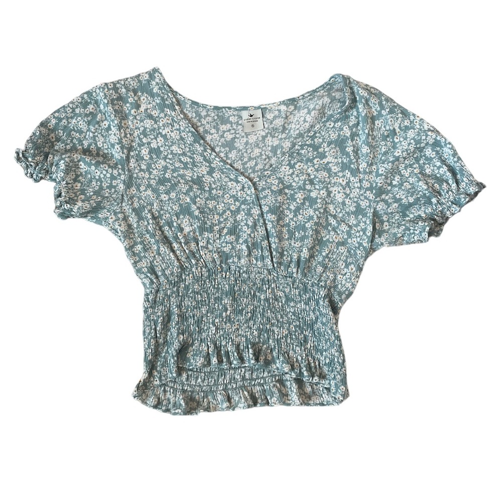 ☀️ Anthropologie Paper Crane Women’s small floral top